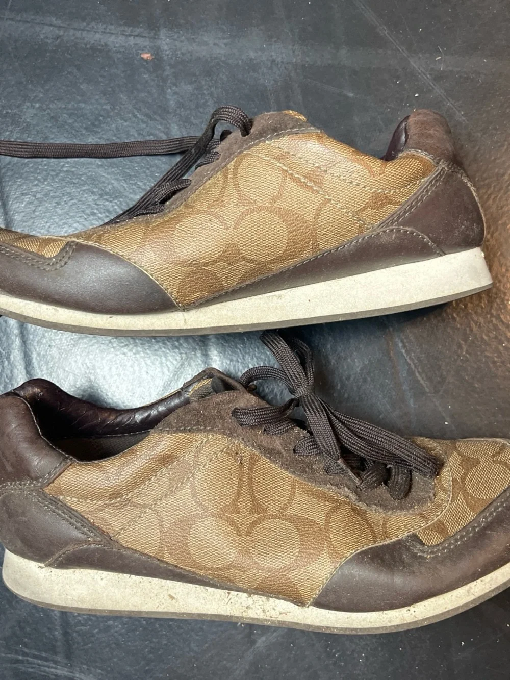 Coach Rebecca brown and tan sneakers size 9
